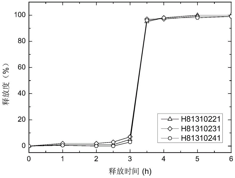 Oral solid preparation released at given time and preparation method thereof