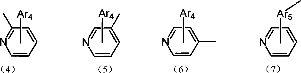 Aryl pyridine ring-contained carbazole compounds and application thereof