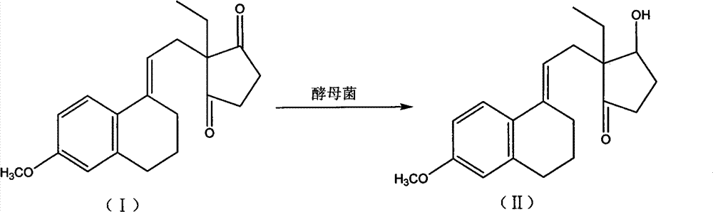 Novel fermentation reducing method for contraceptive intermediate