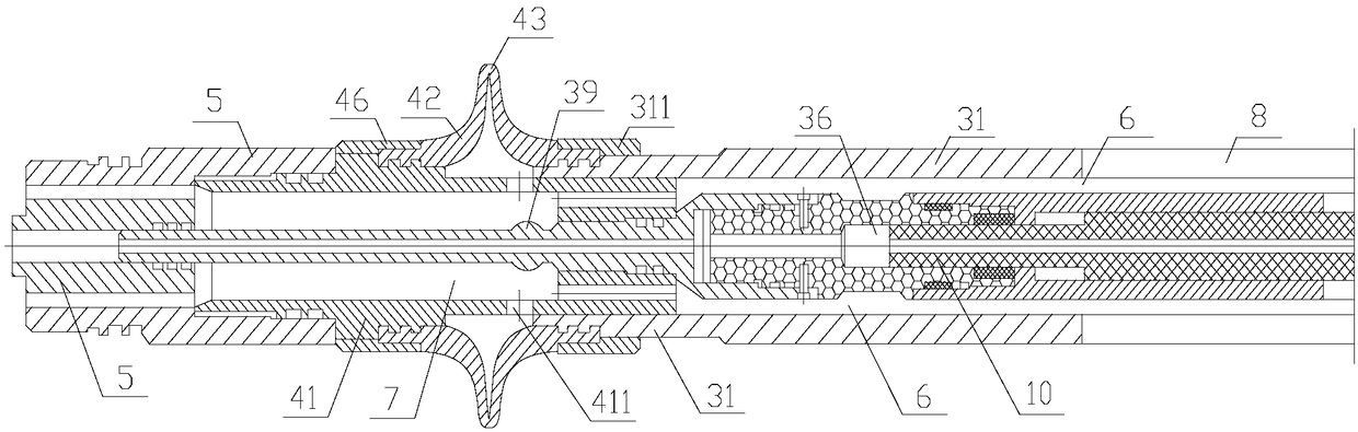 Complete collector-shoe gear for oil field oil pipe