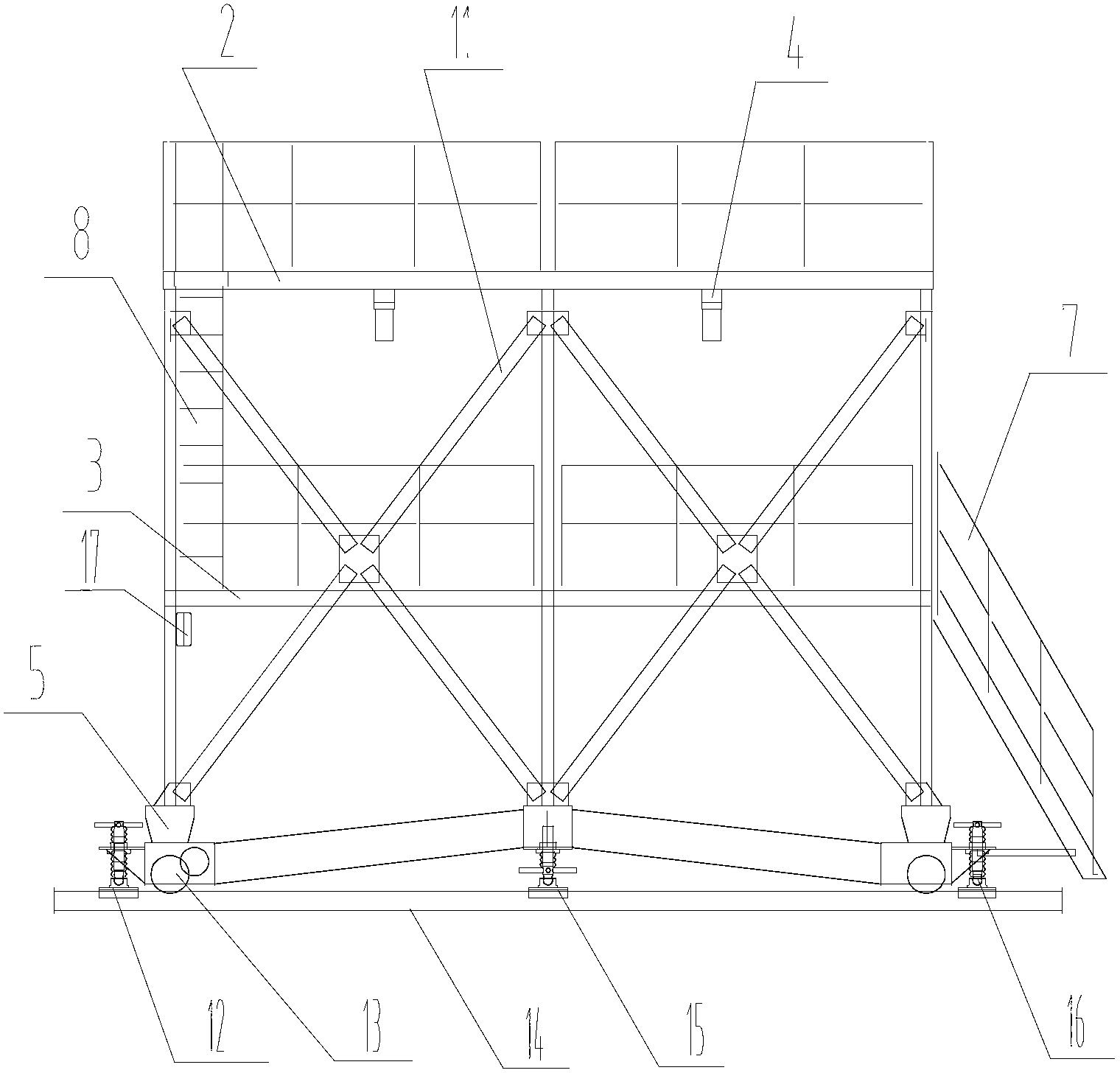 Self-propelled tunnel grouting trolley