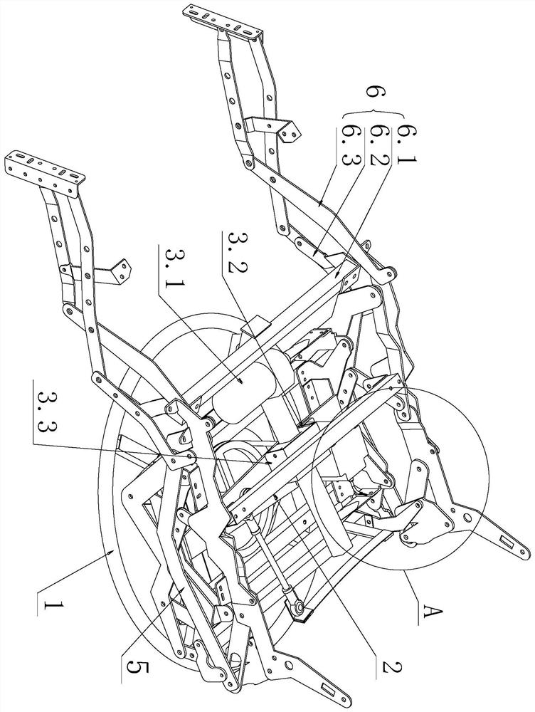 Electric swinging sofa framework