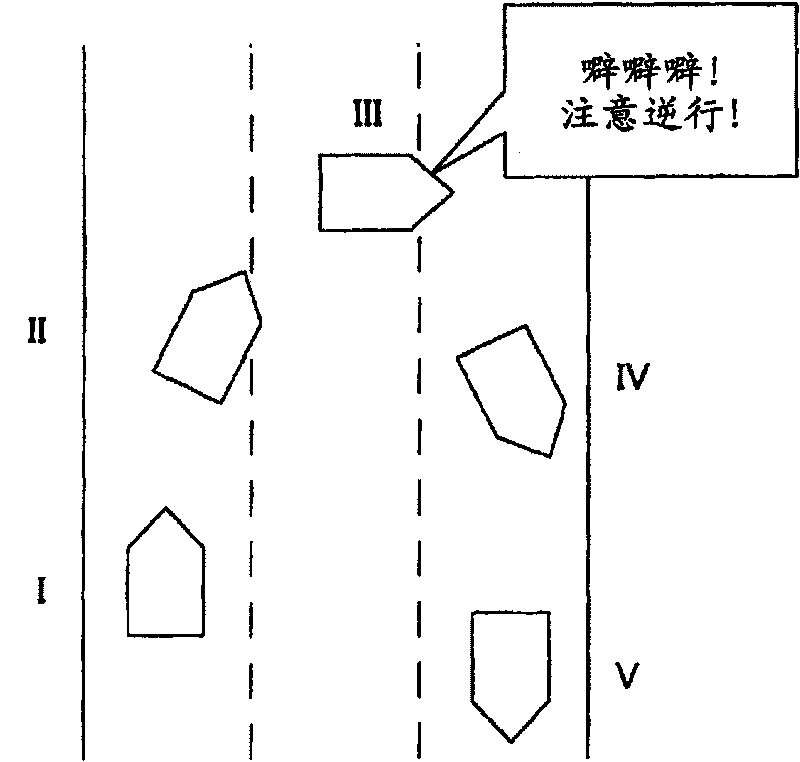 Wrong-way travel warning device and wrong-way travel warning method