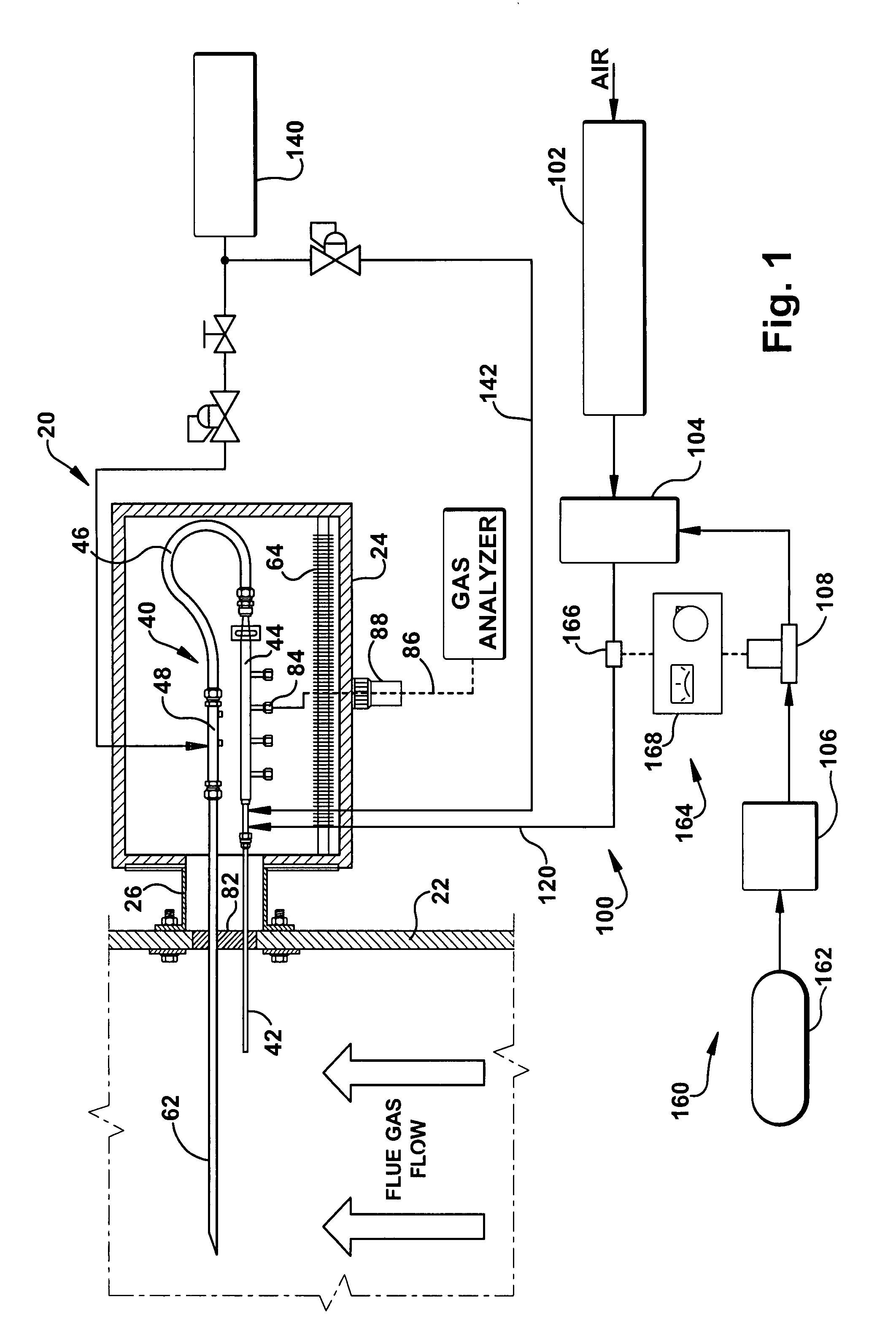 Controlled humidification calibration checking of continuous emissions monitoring system