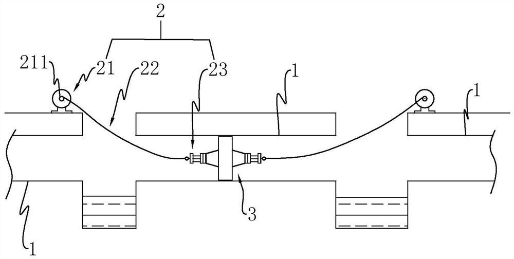 A device for dredging urban pipelines and a dredging method using the device