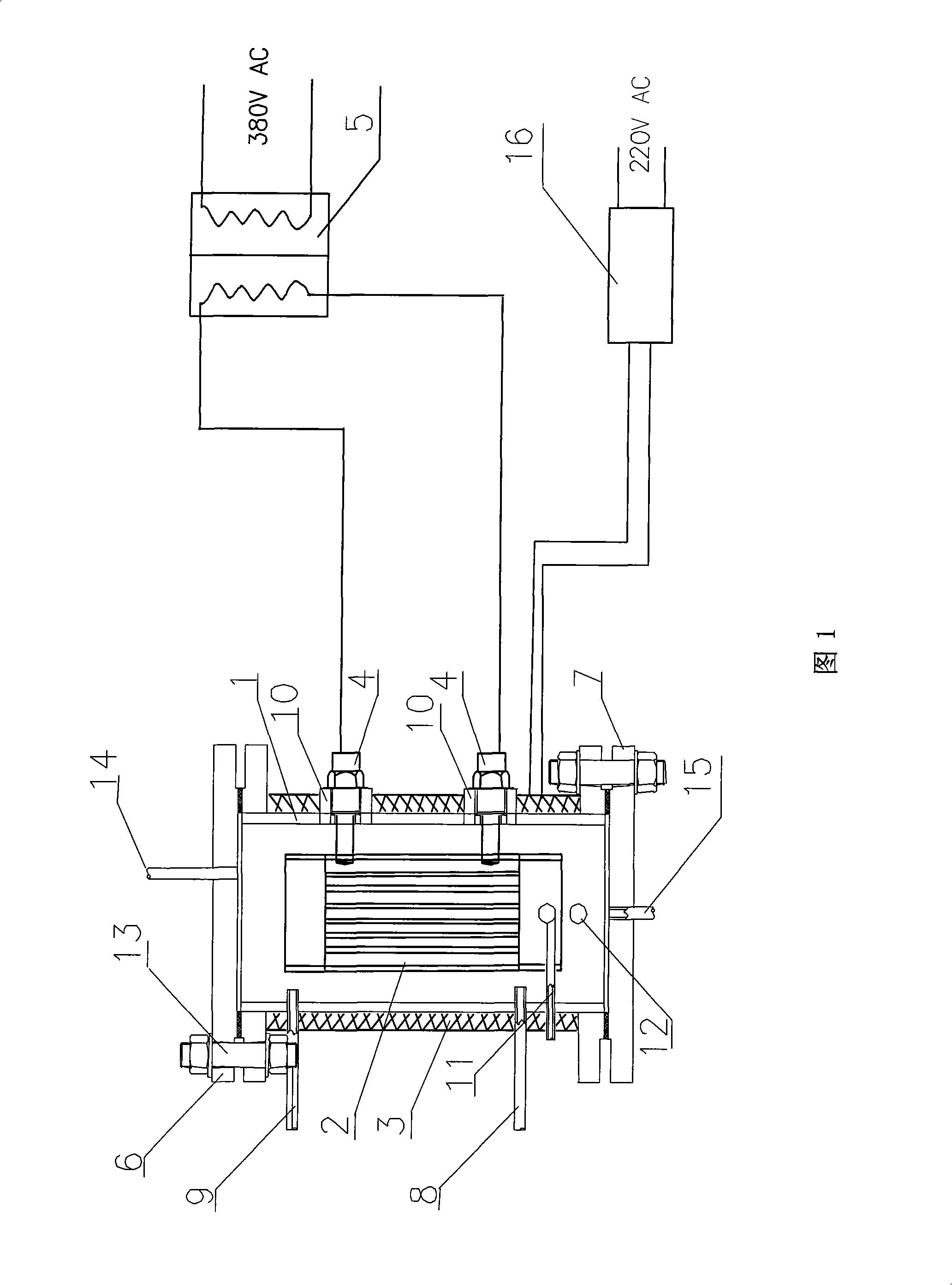 Crude oil electric desalting test device