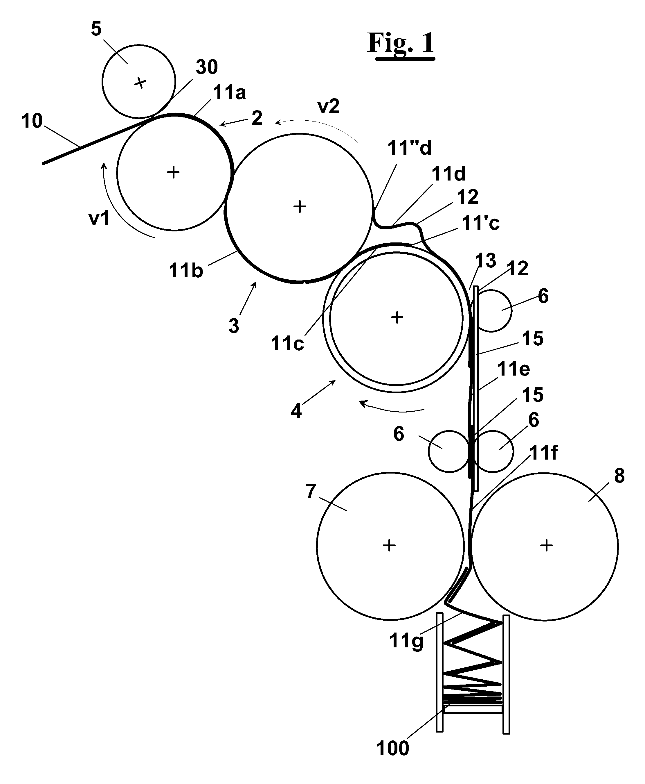 Multi-fold interfolding machine structure