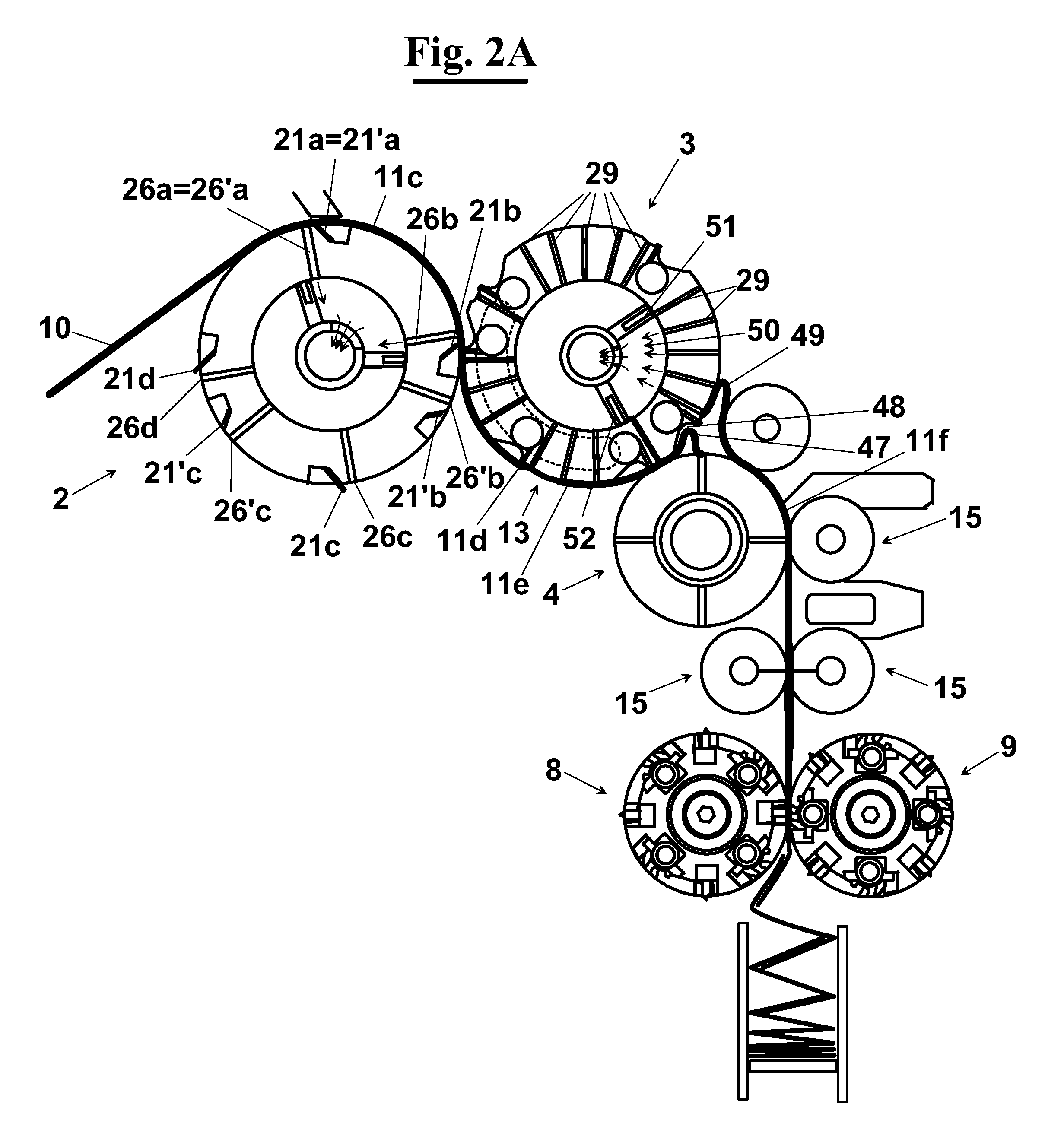 Multi-fold interfolding machine structure