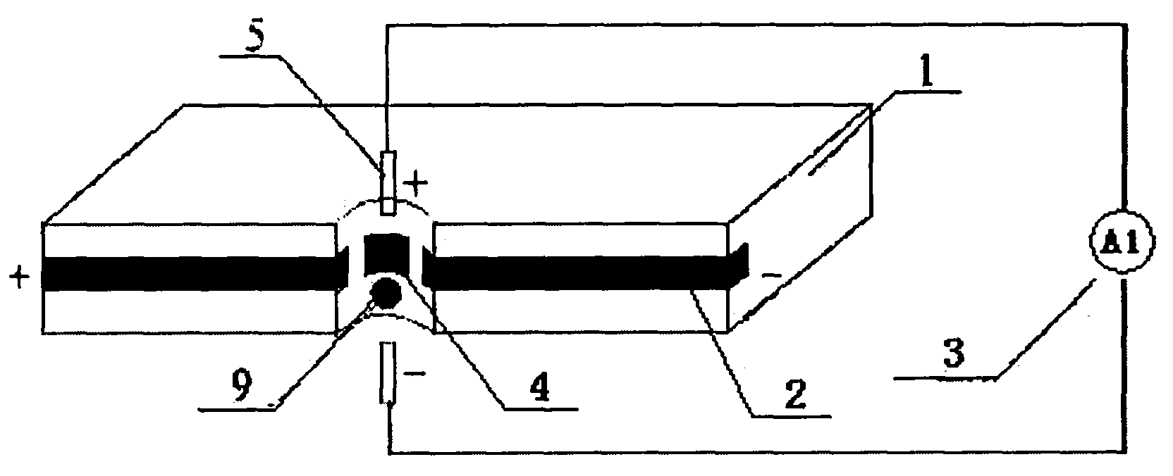 Graphene-based nano-pore monomolecular sensor and medium identification method thereof