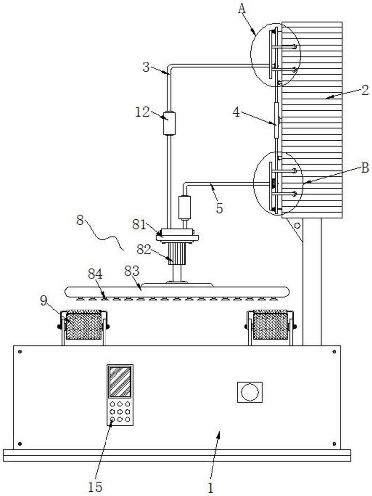 A paint spraying system for the production of movable dam retaining panels