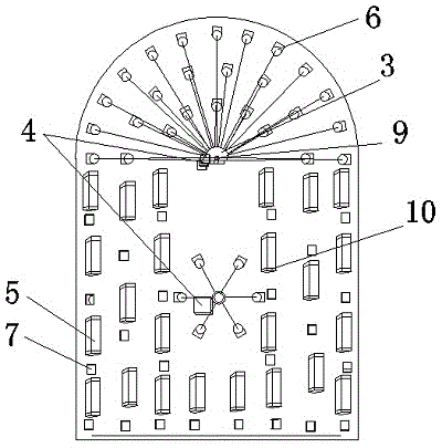 A Coal Mine Semi-circular Arch Roadway Excavation Blast Hole Locator