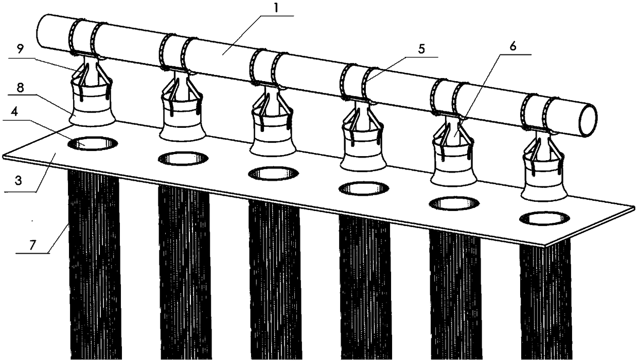 Enhanced corrugated filtration pipe dust removing device