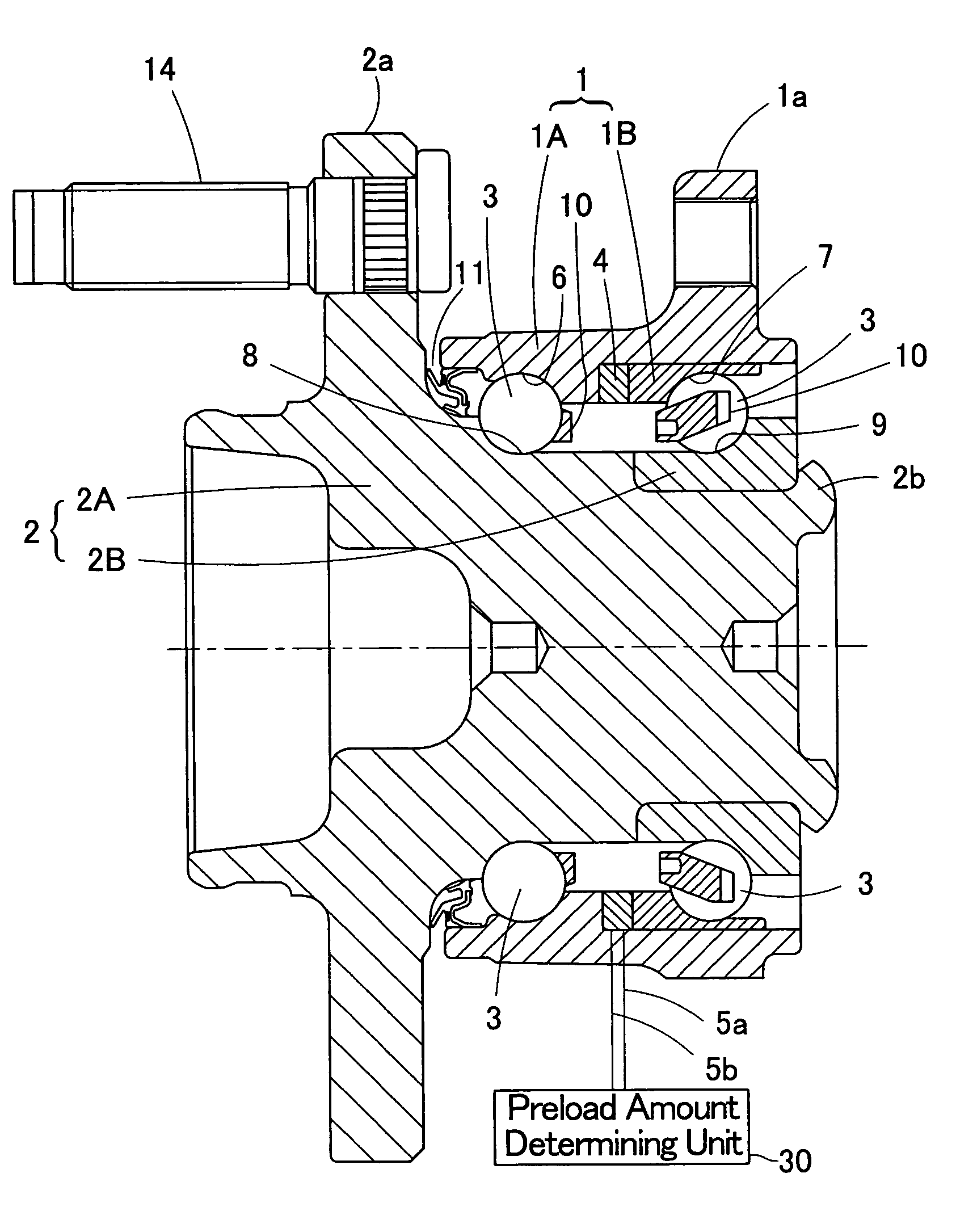 Bearing device for wheel