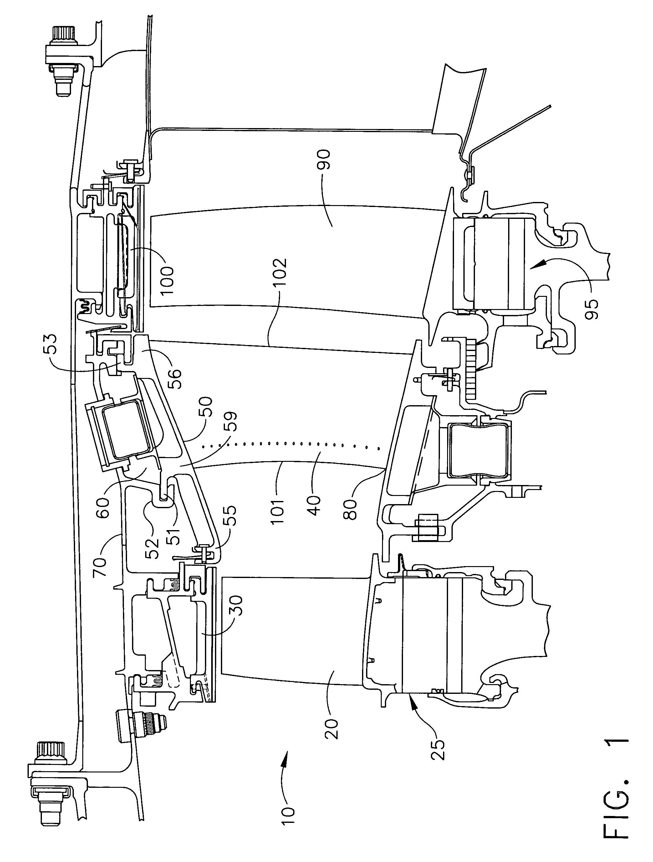 Cantilevered nozzle with crowned flange to improve outer band low cycle fatigue