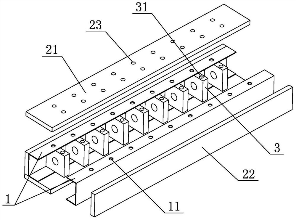 High-strength box-type combination column and preparation method thereof