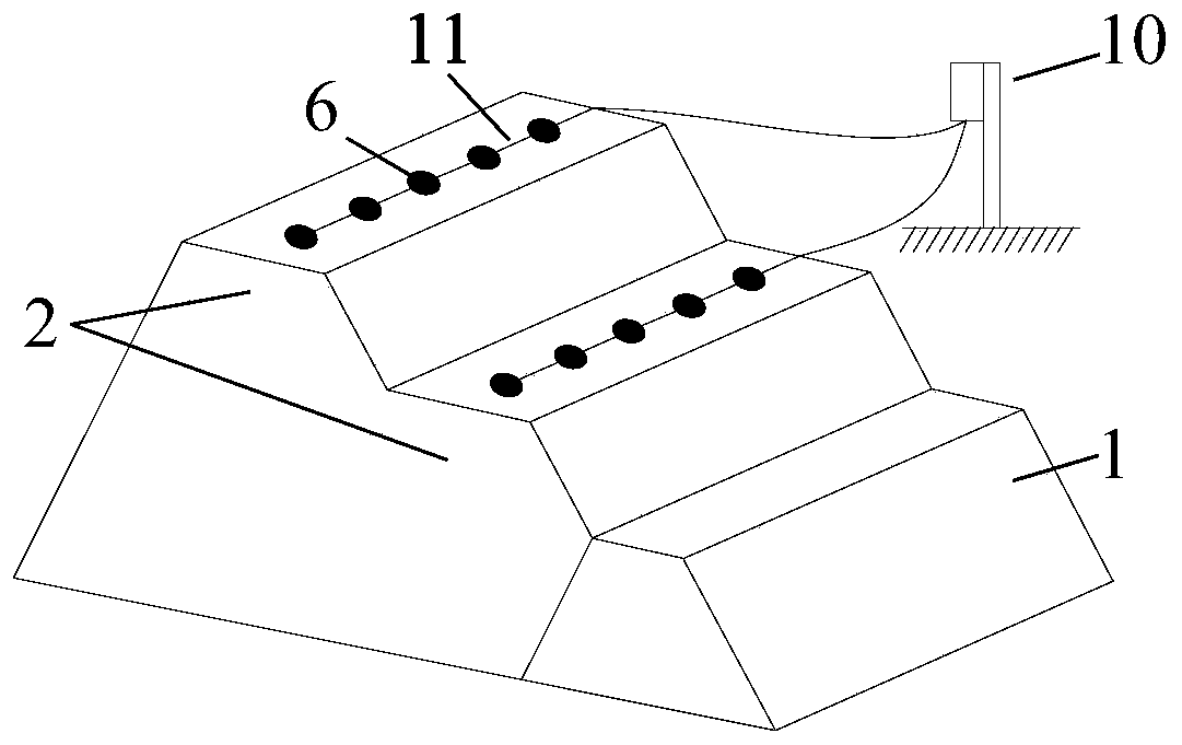 Longitudinal guided wave monitoring method for tailings pond dam body brake early-warning