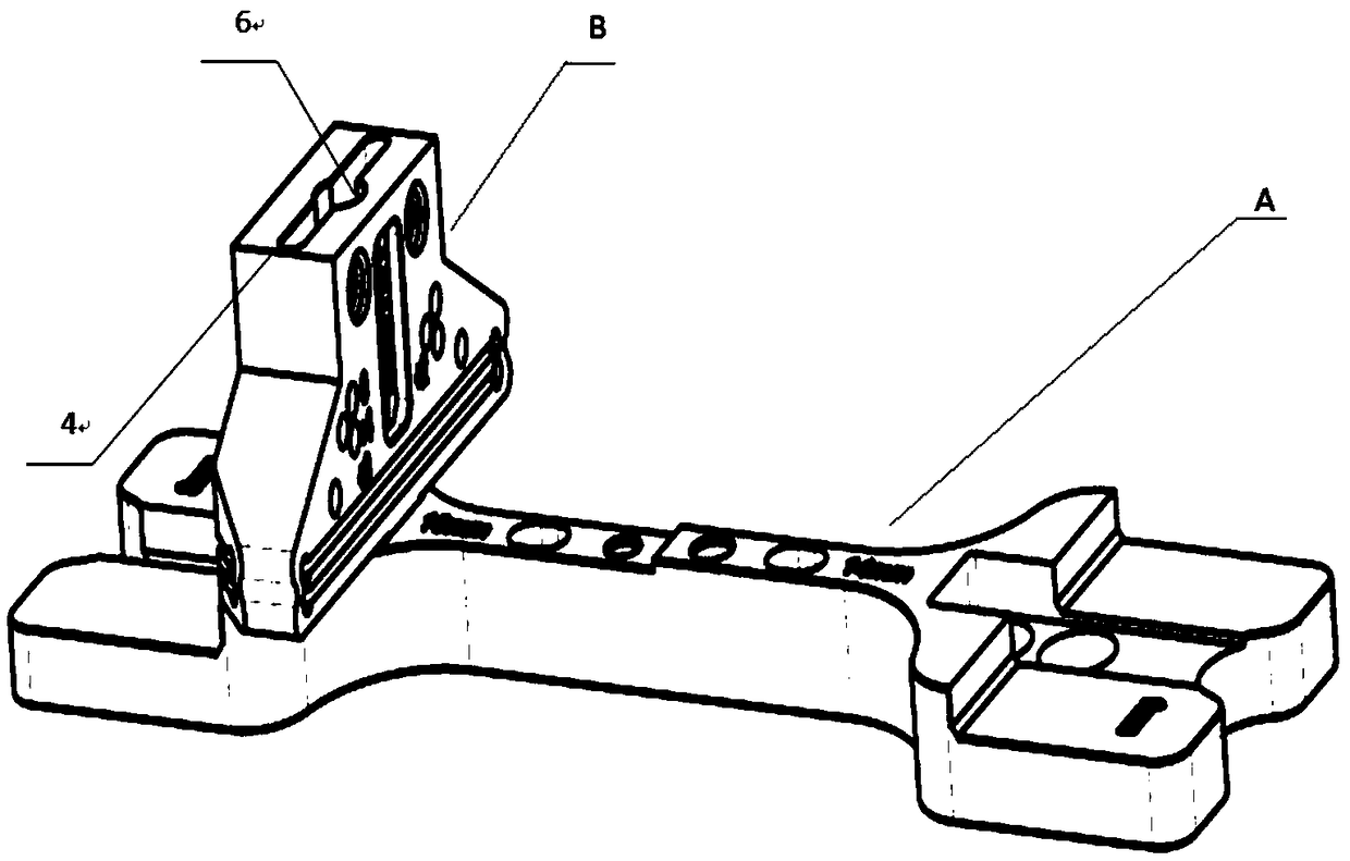 Measuring and positioning osteotomy device for distal femur and anterior and posterior condyle for knee arthroplasty