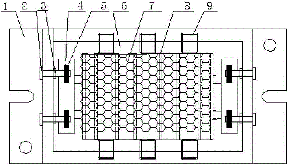 Ice immobilization machining method for metal honeycomb workpiece