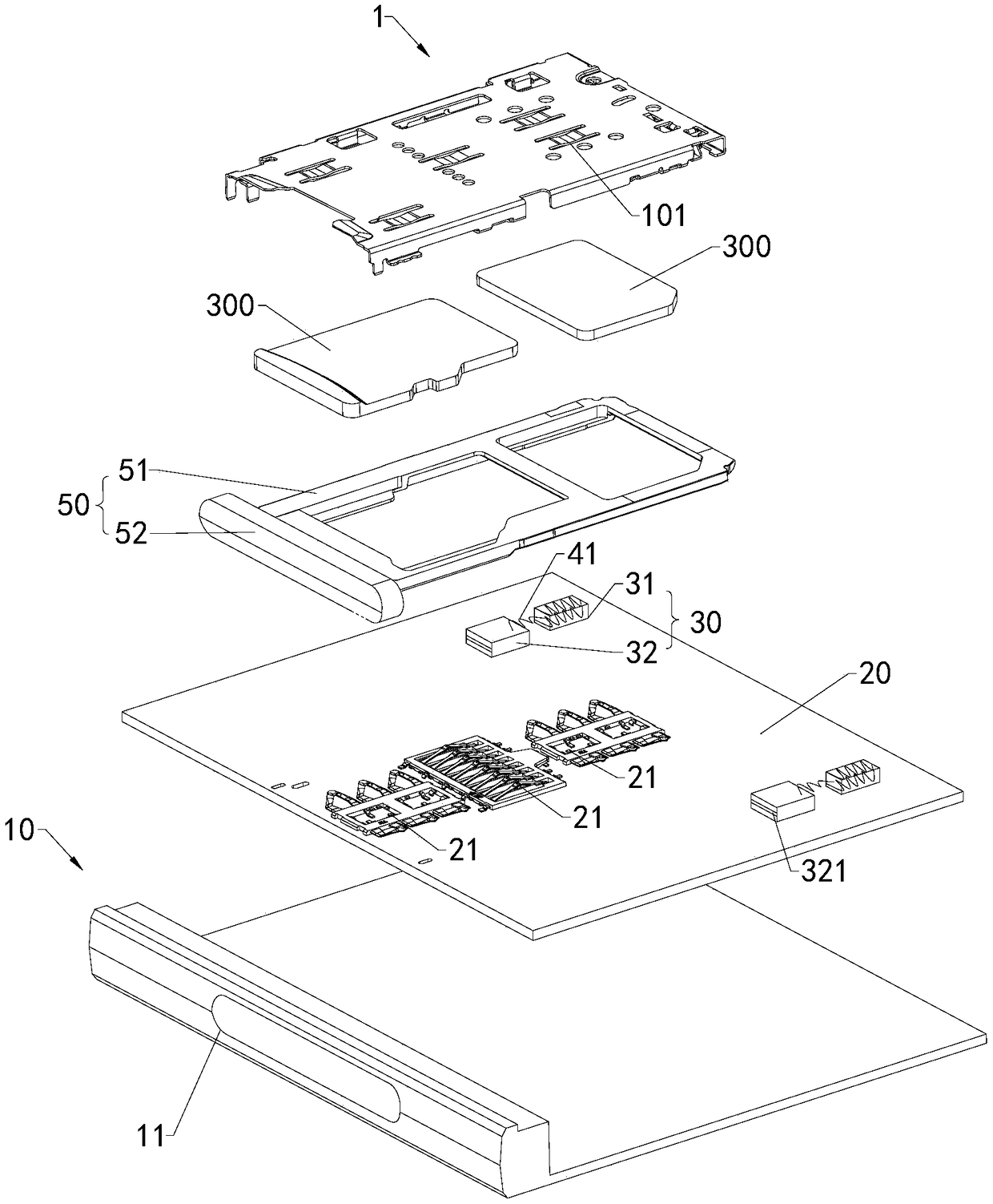 Card seat assembly, electronic device and control method thereof