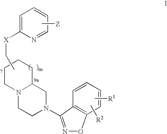 Methods of Treating Cognitive Disorders Using Pyridyloxymethyl and Benzisoxazole Azabicyclic Derivatives