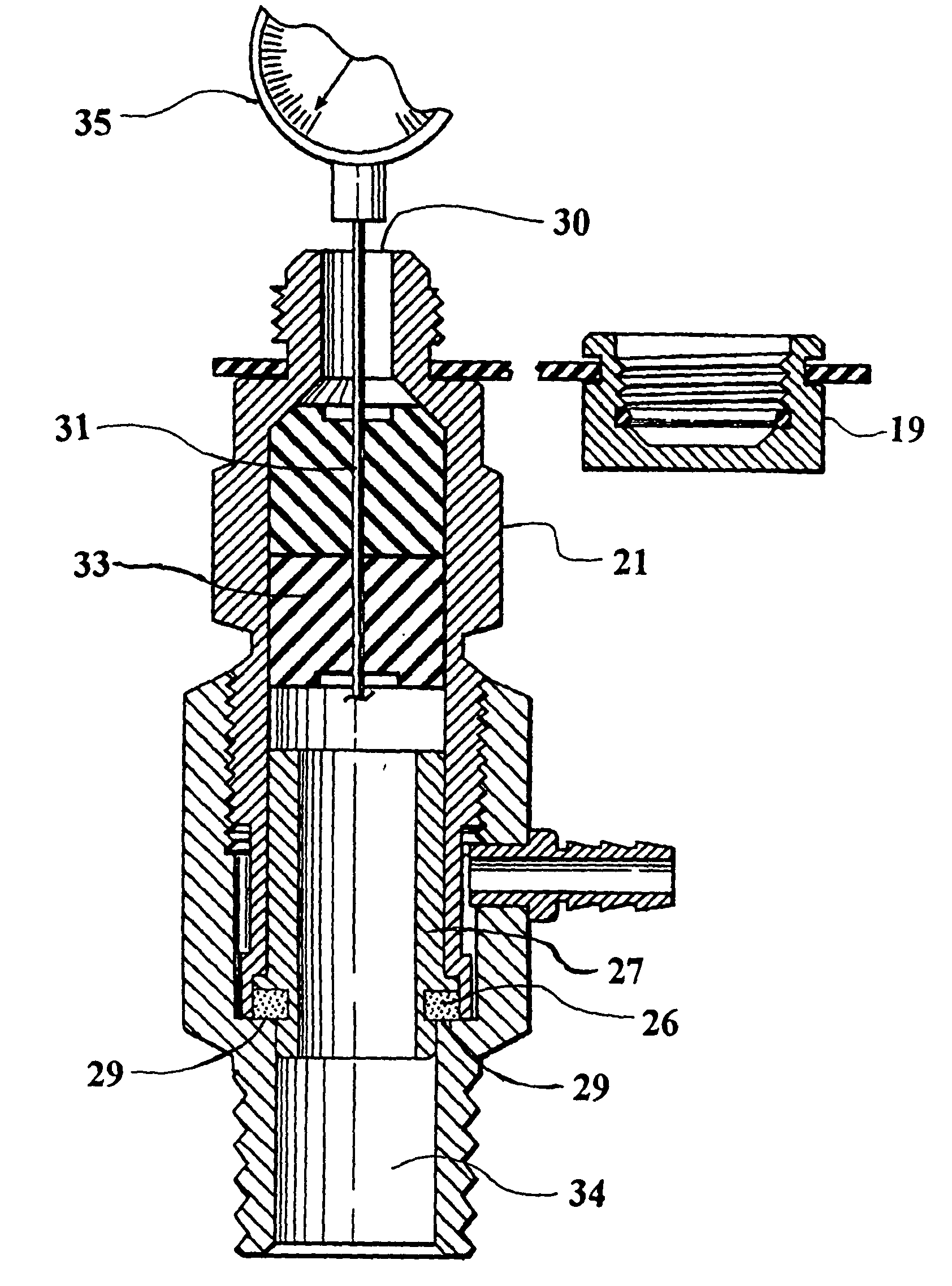 Combined test and bleed valve fitting