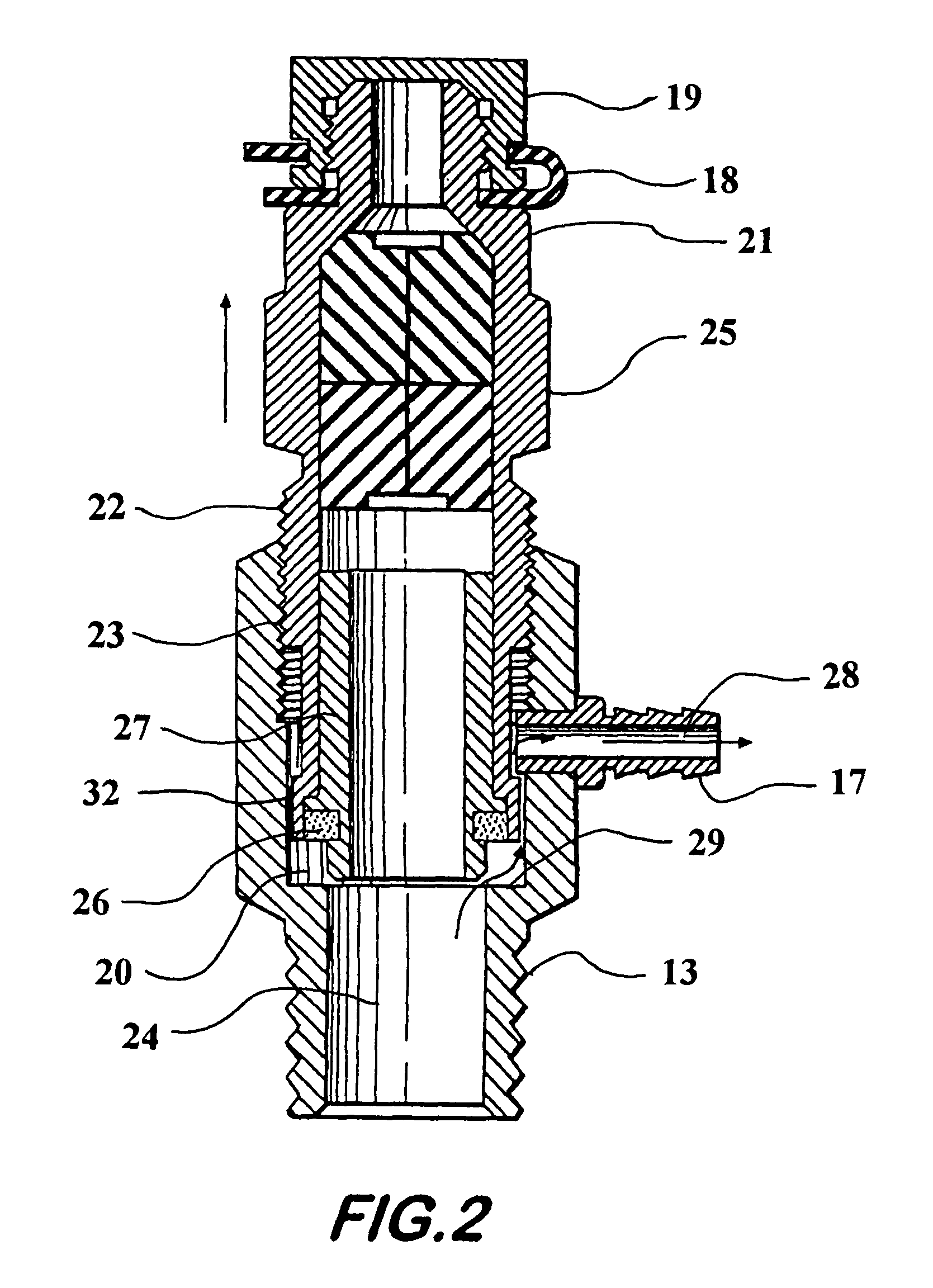 Combined test and bleed valve fitting