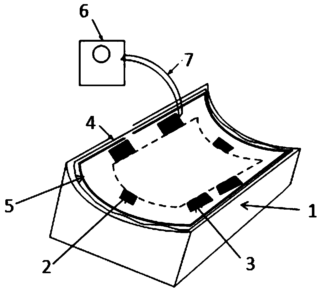 Weak-rigidity thin-wall composite component profile outline measuring system and method