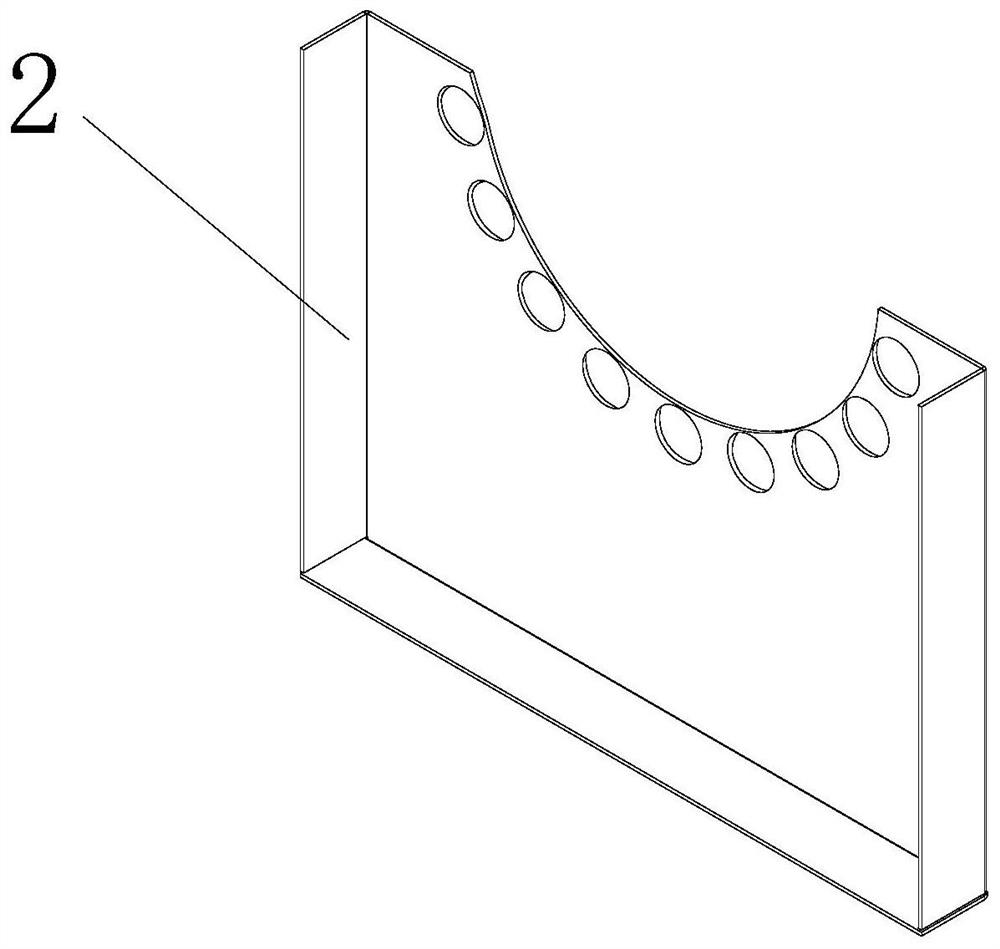 A tire mold for metal composite curtain wall curved plate and thermal composite process