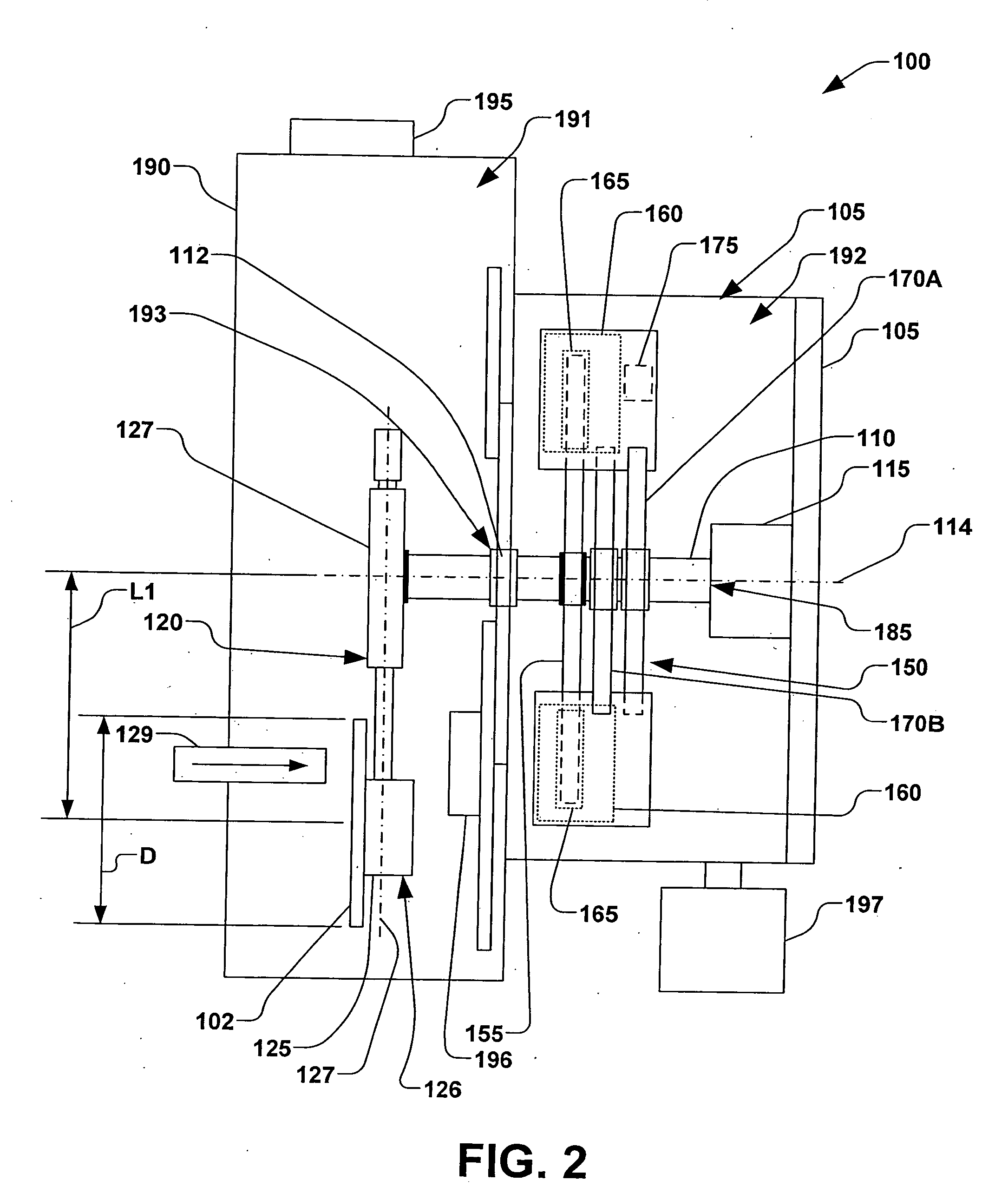 Wafer scanning system with reciprocating rotary motion utilizing springs and counterweights