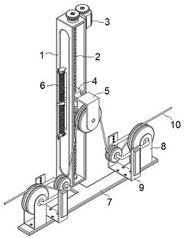 New energy vehicle parking cable tensioning device