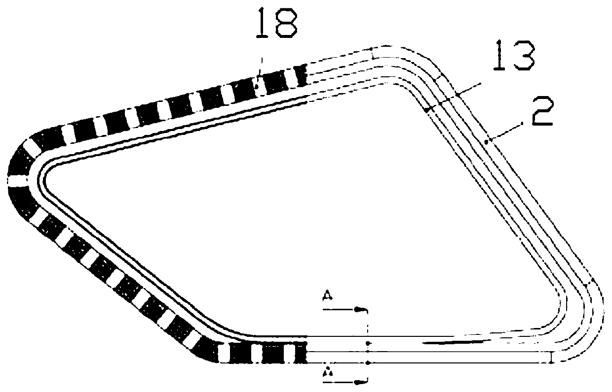 Anti-drag crawler walking device with movable grousers