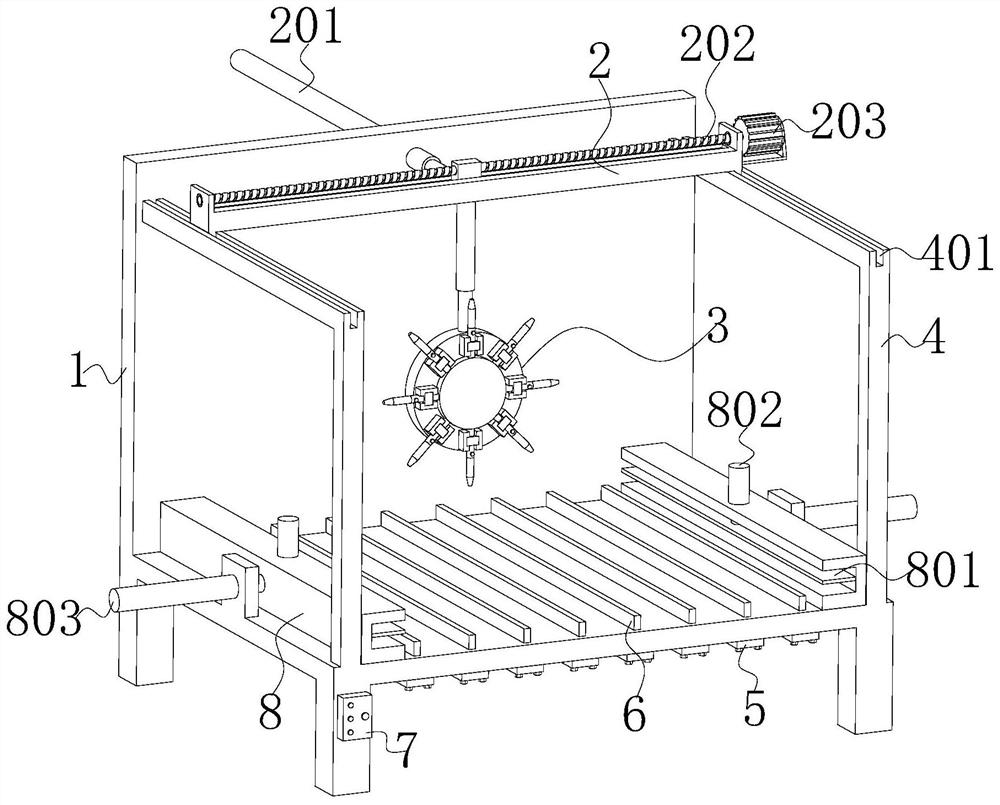 Positioning and punching device for metal plate machining