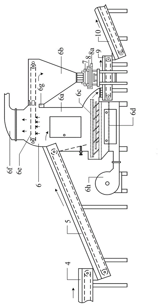 A high-efficiency energy-saving leaf threshing air separation process and equipment