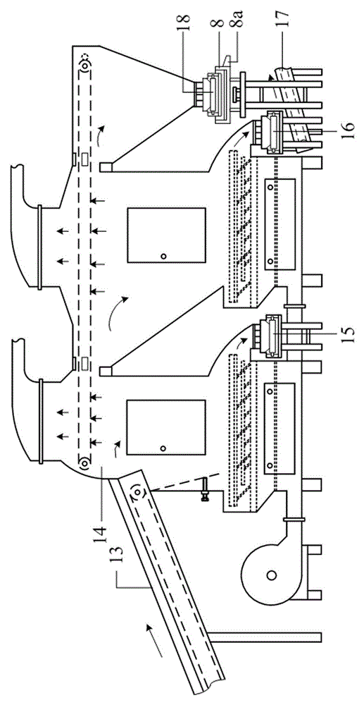 A high-efficiency energy-saving leaf threshing air separation process and equipment