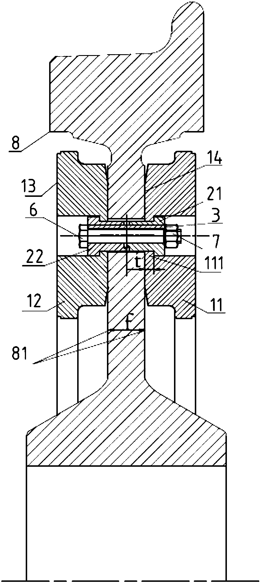 Wheel-mounted brake disc of high-speed train