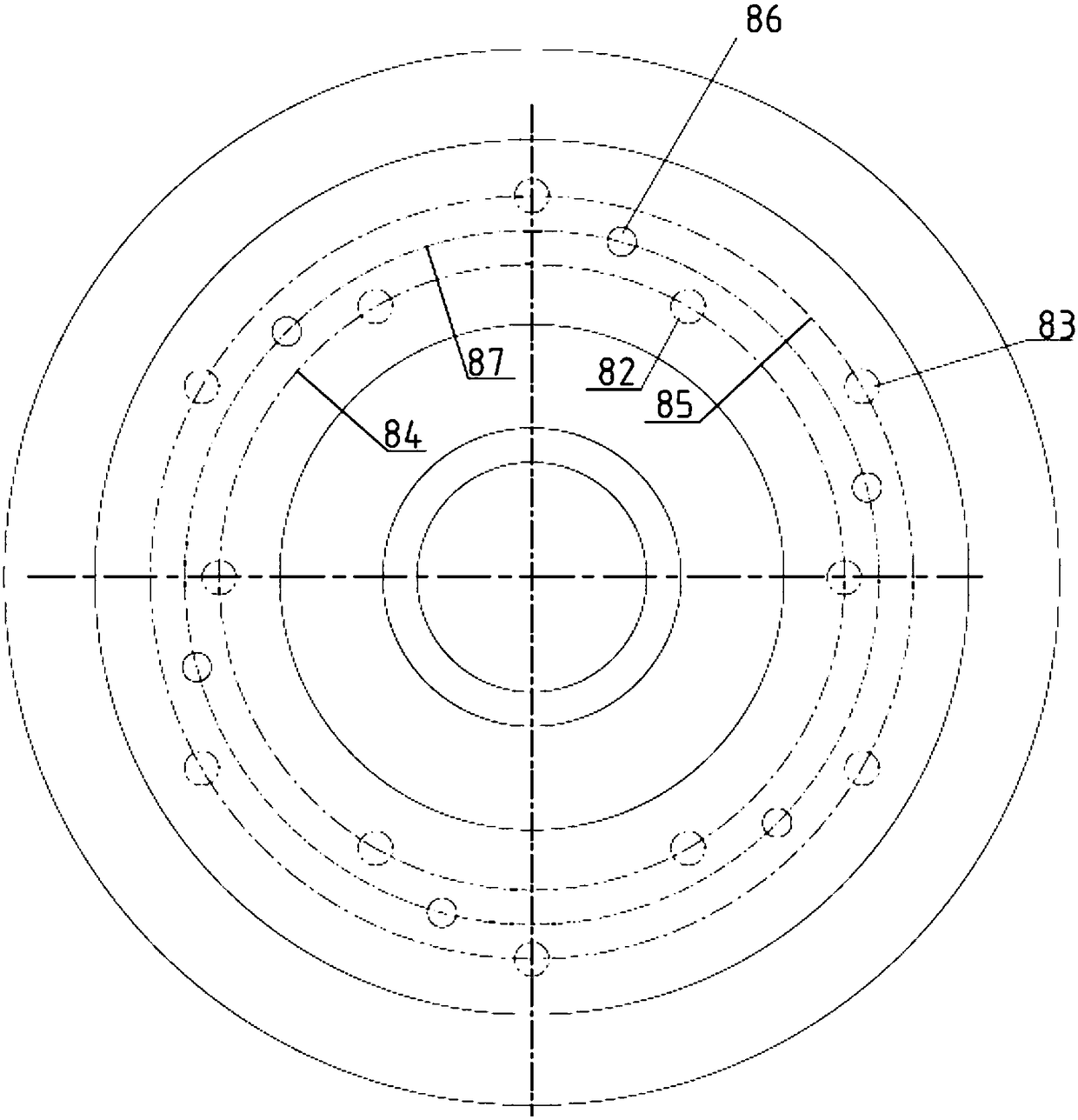 Wheel-mounted brake disc of high-speed train