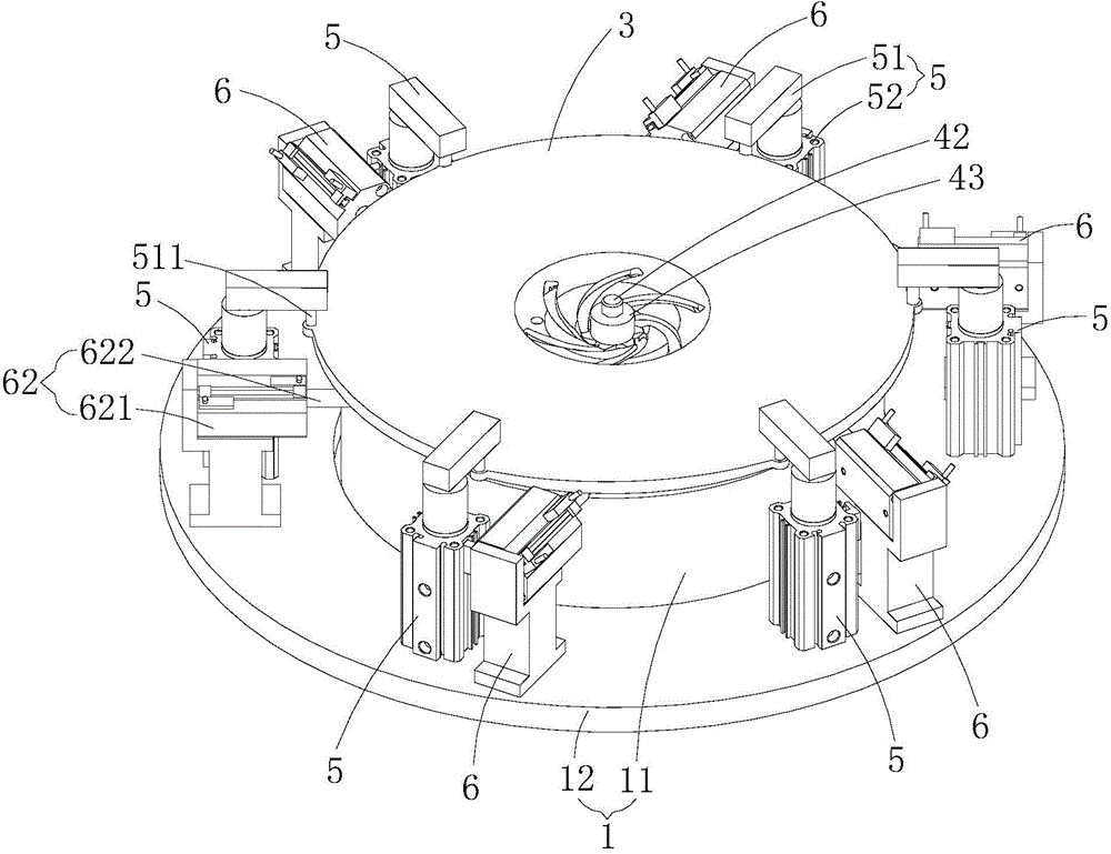 Impeller blade and impeller upper plate laser welding method and clamping method and jig