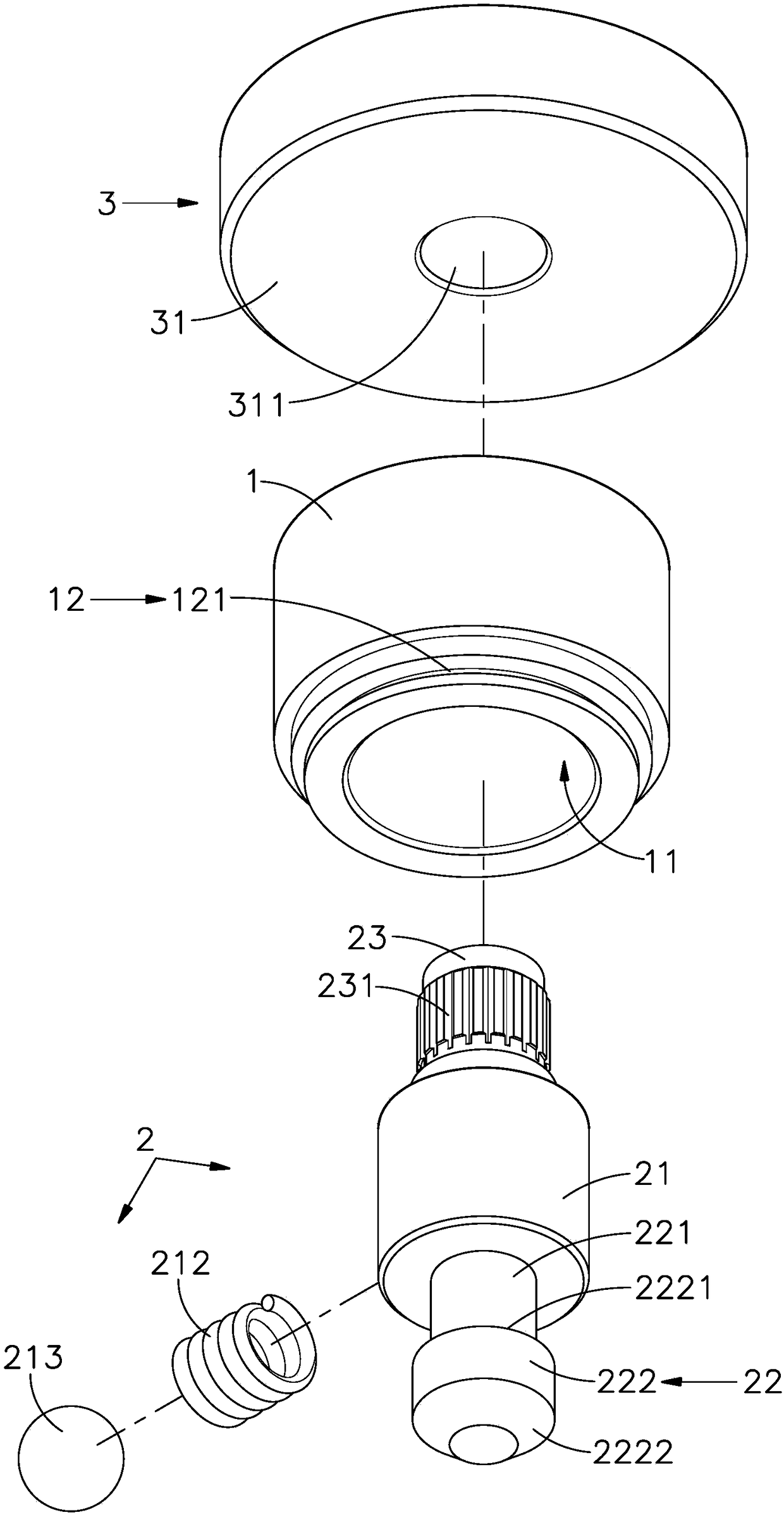 Off-position fixing device