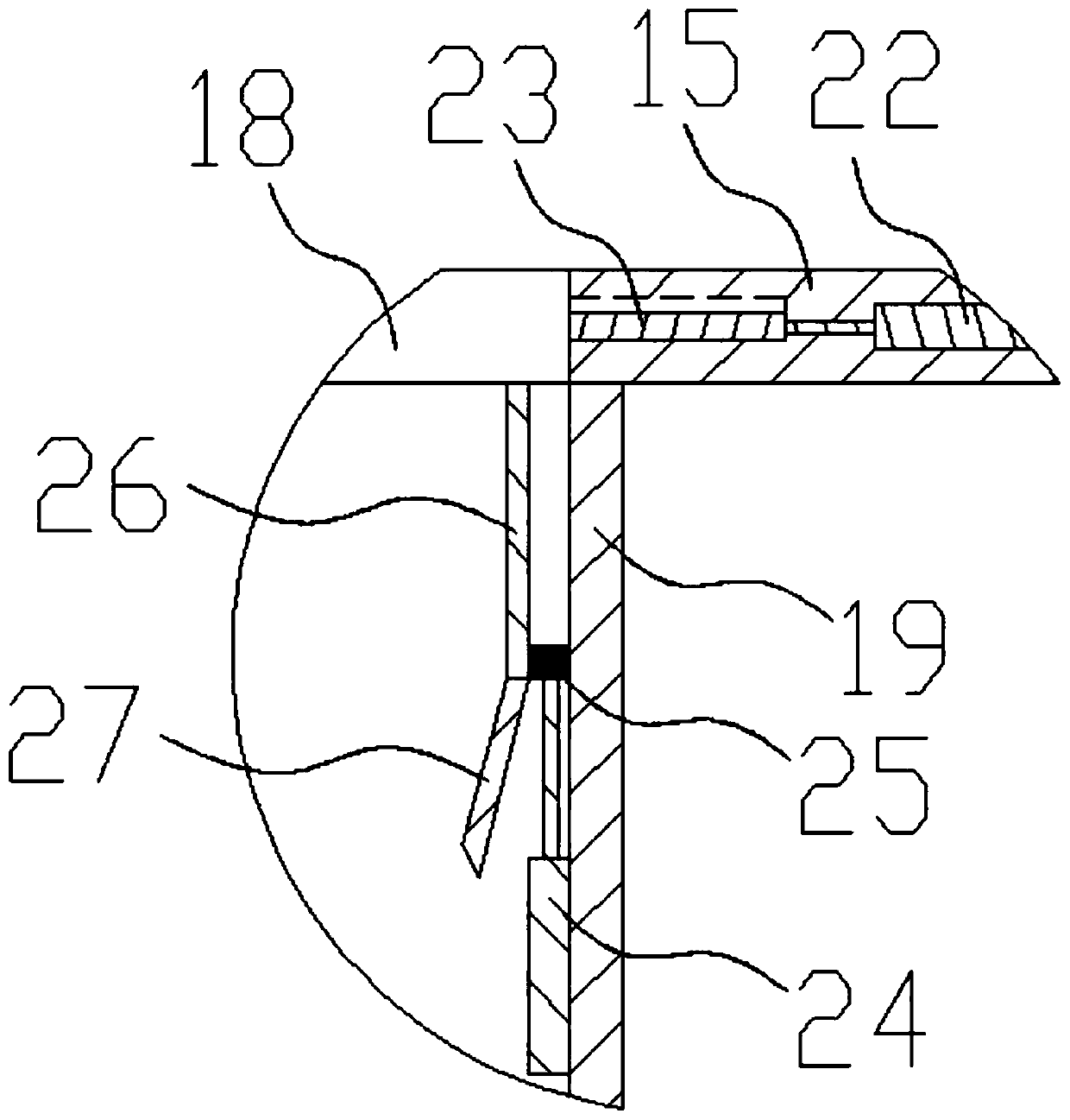 A detection device for neutron radiation-proof concrete