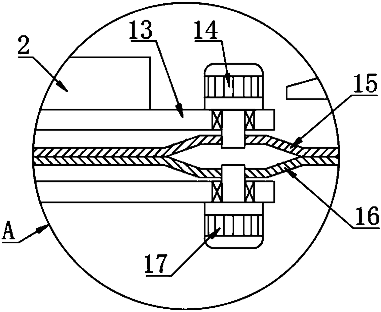 Garden weeding device with cut grass collecting function