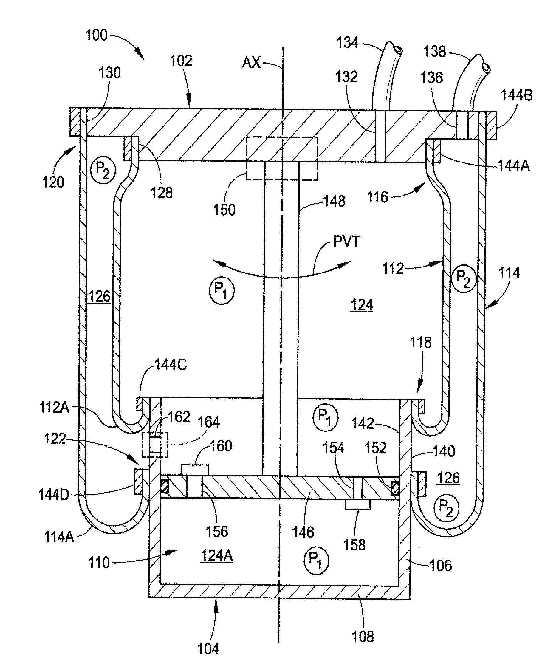 Gas spring and gas damper assembly and method