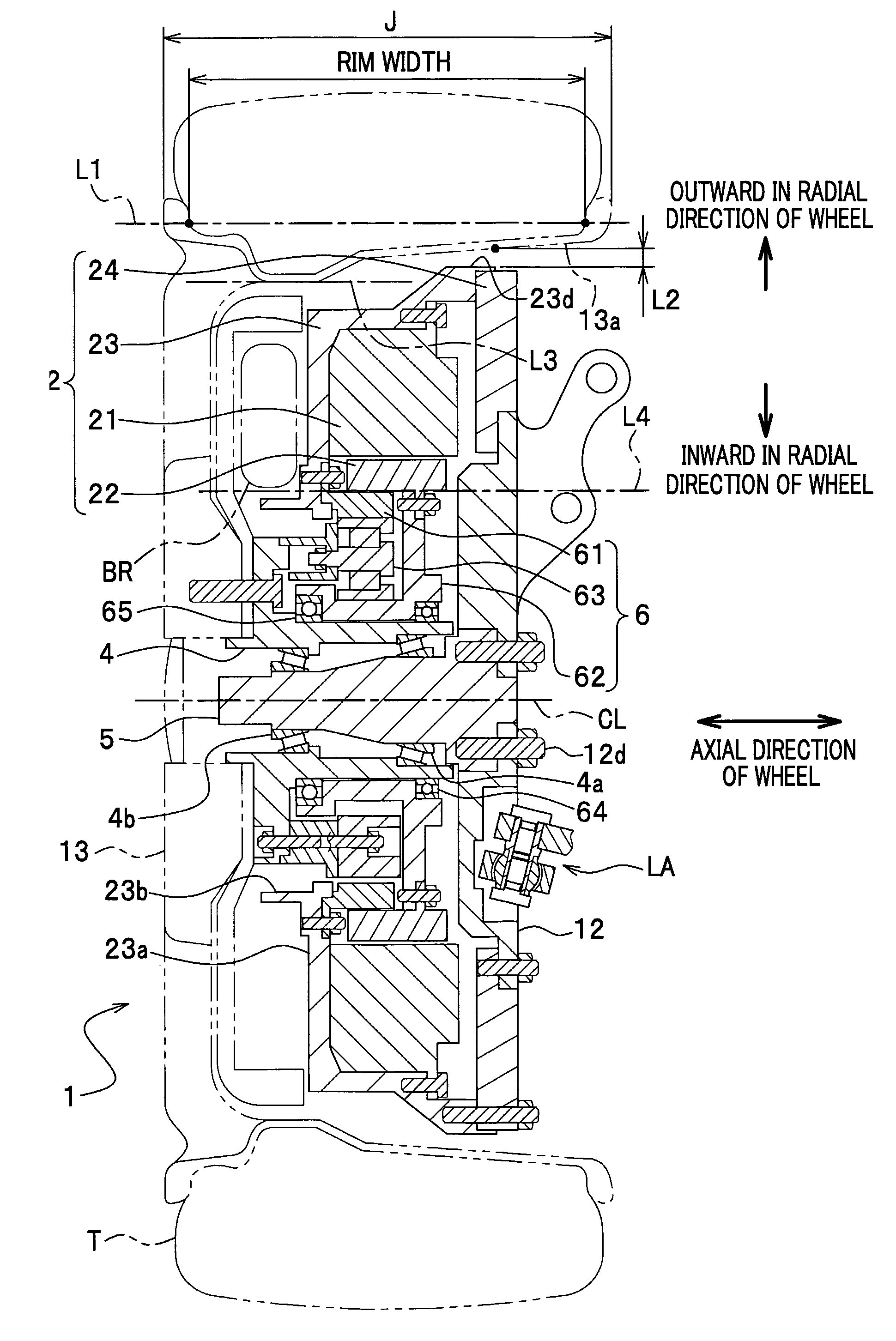 Wheel rotating device for in-wheel motor vehicle