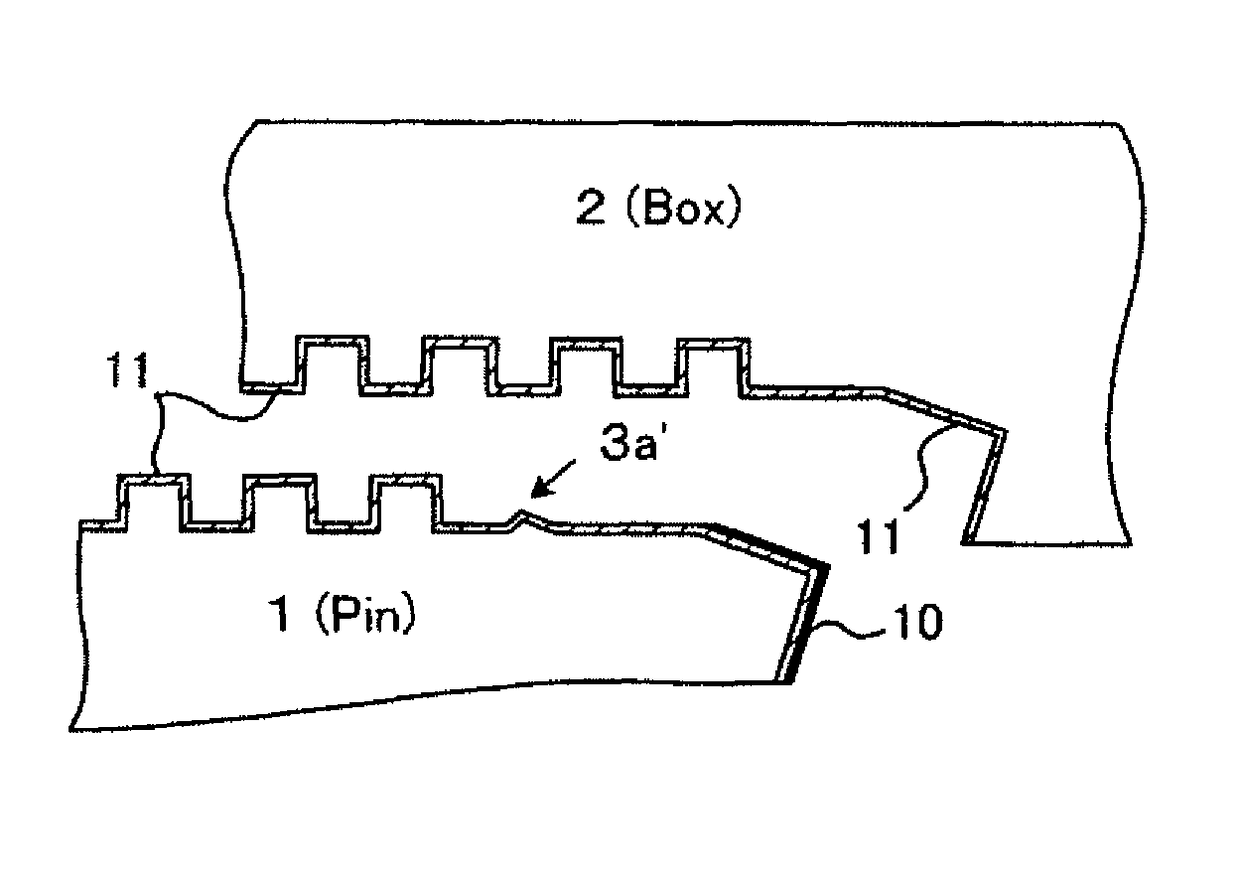 Tubular threaded joint having improved high-torque makeup properties