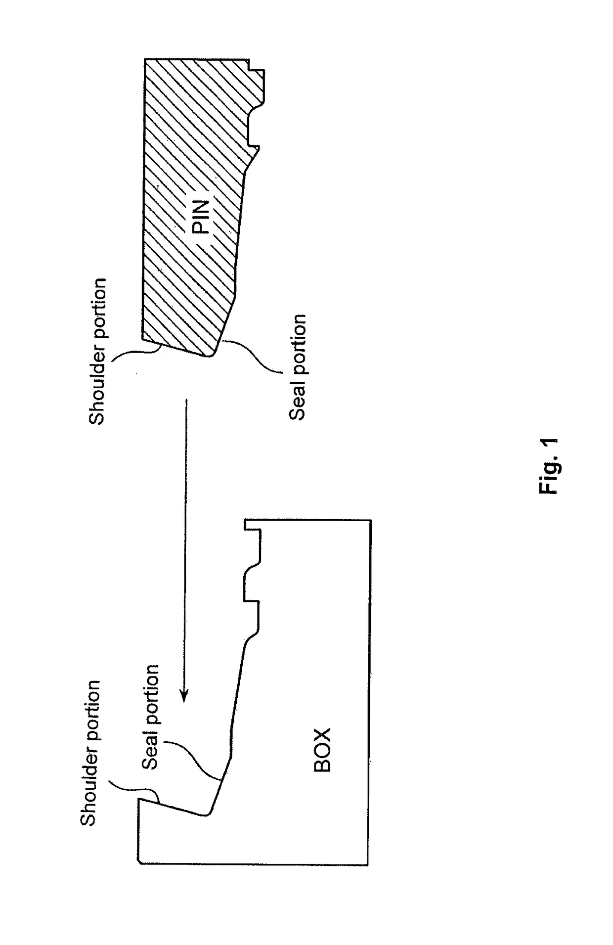 Tubular threaded joint having improved high-torque makeup properties