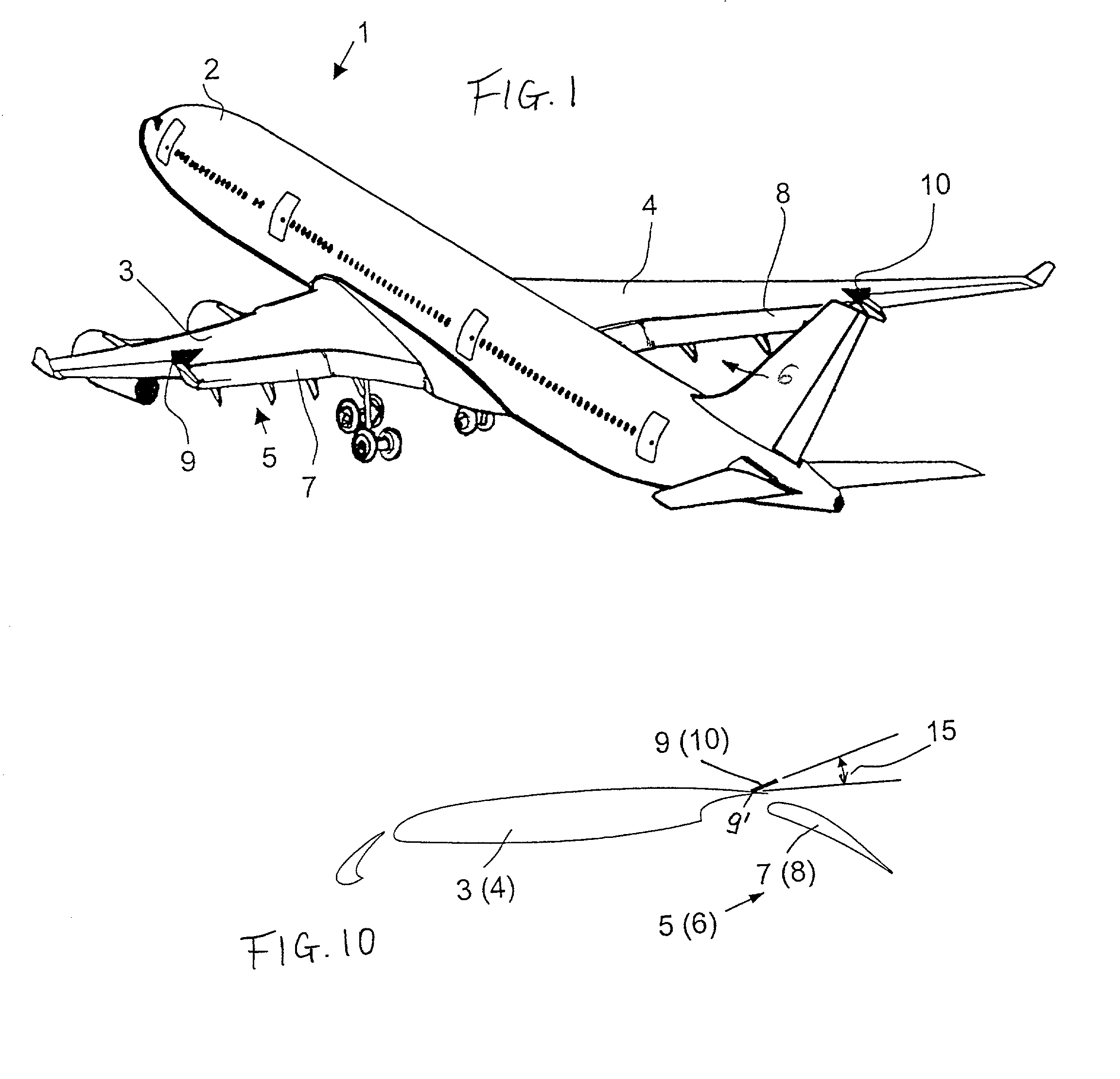 Method and apparatus for reducing trailing vortices in the wake of an aircraft