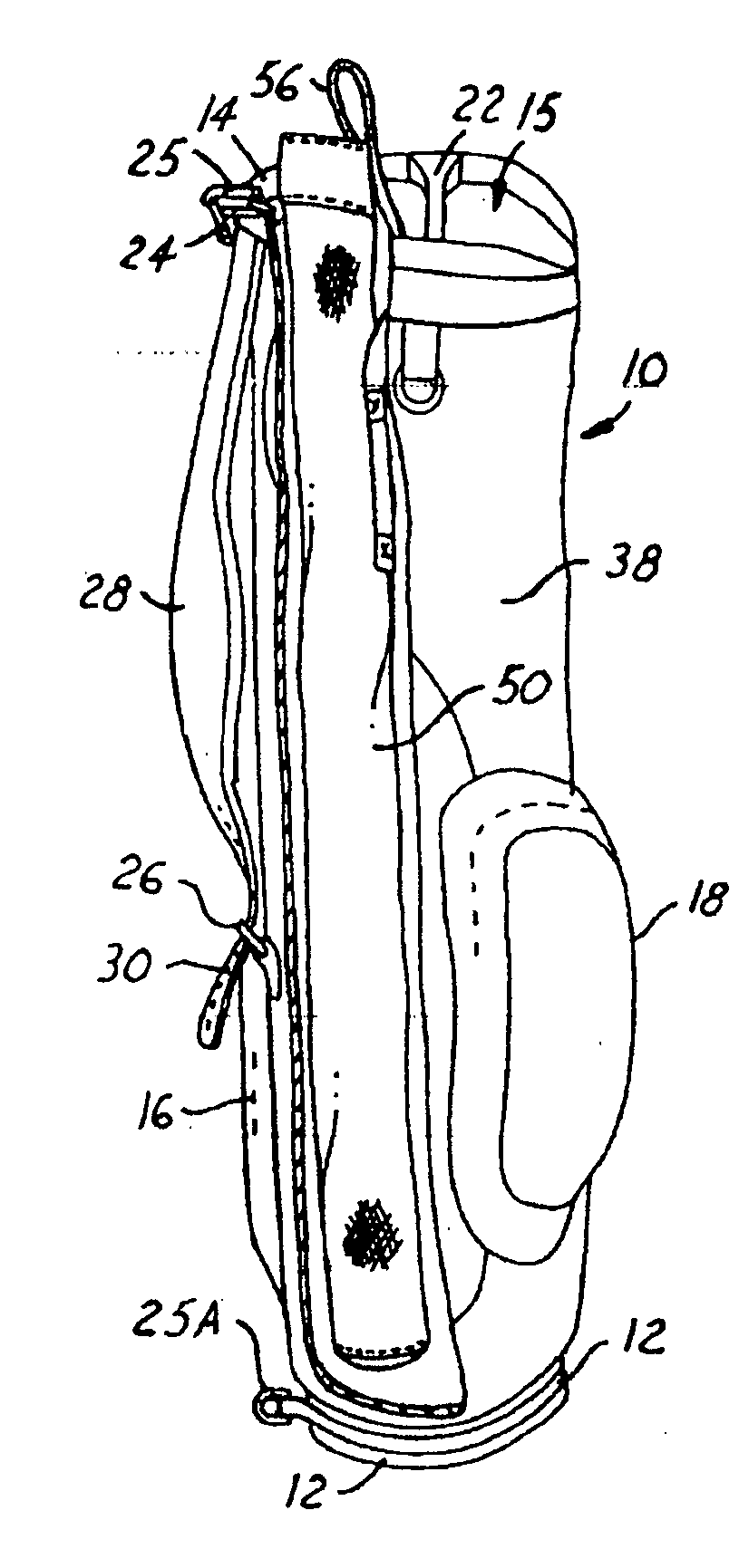 Removable golf bag sleeve