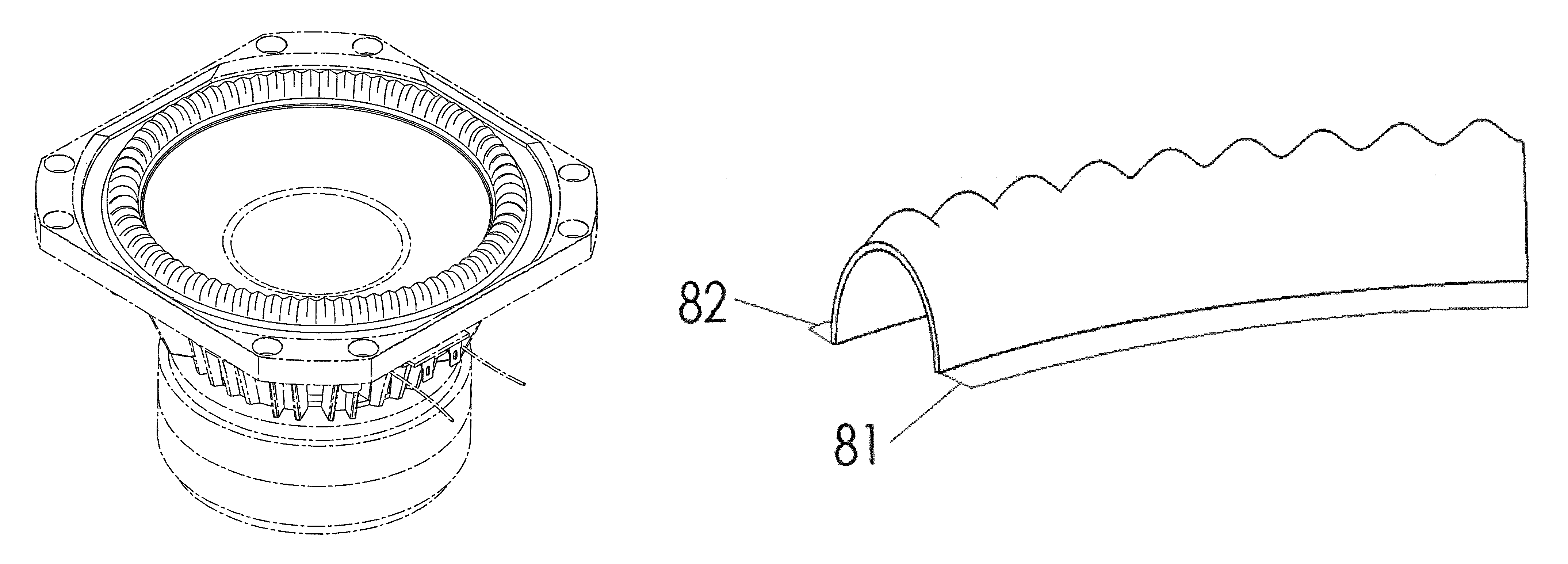 Loudspeaker driver suspension