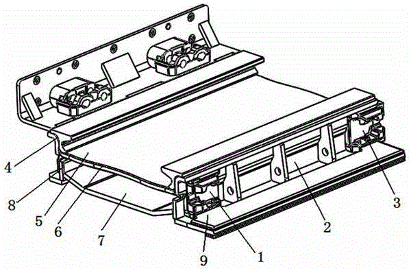 Forge welding double-middle-plate structure chute