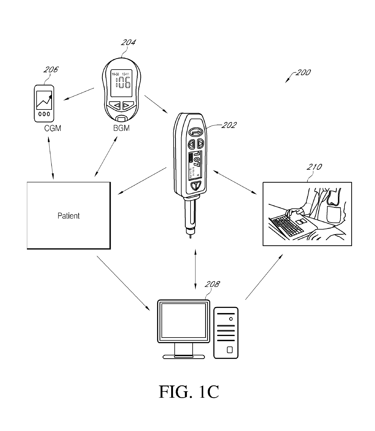 Continuous glucose monitoring injection device