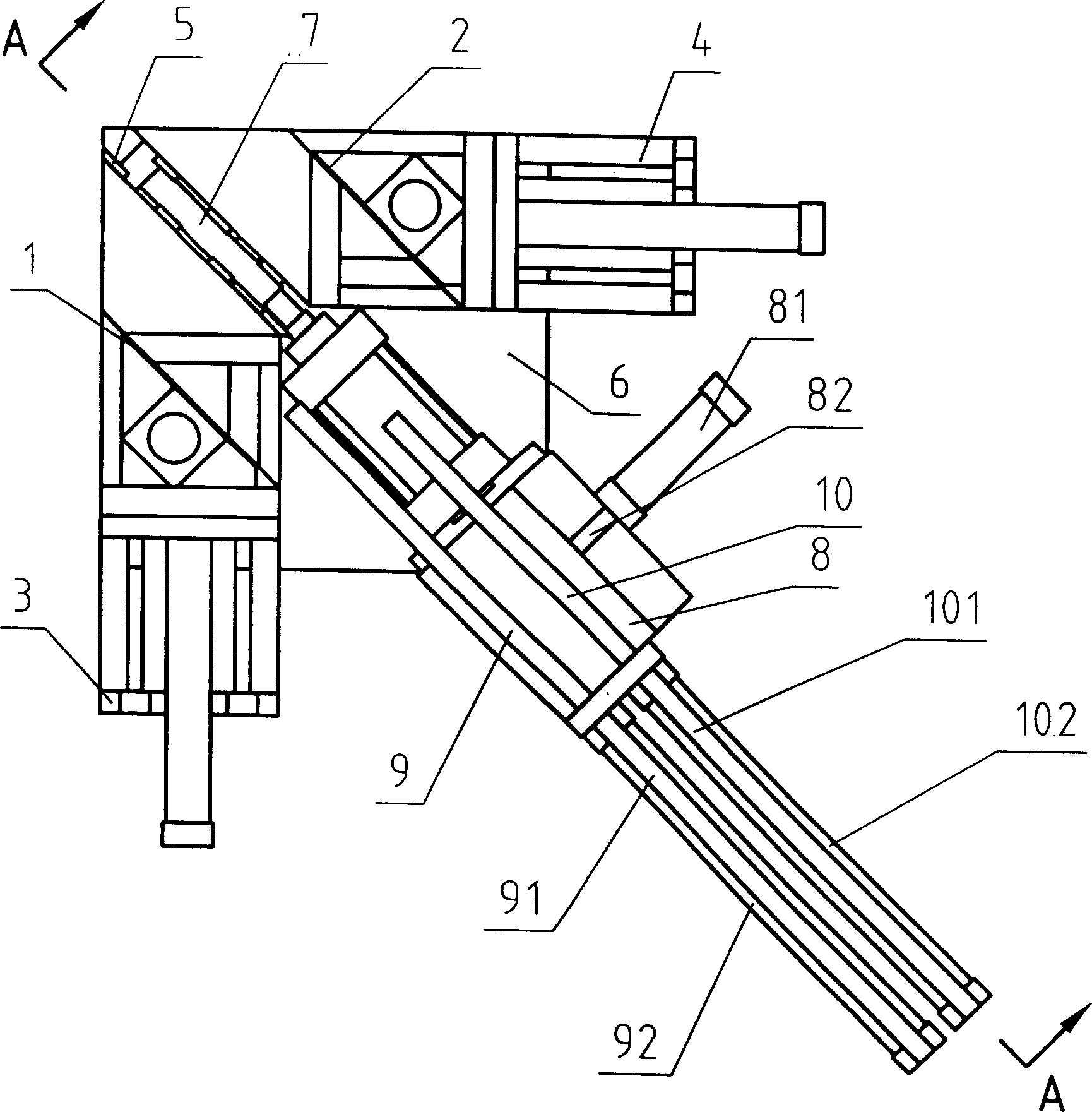 Welding equipment of plastic door-window welding machine